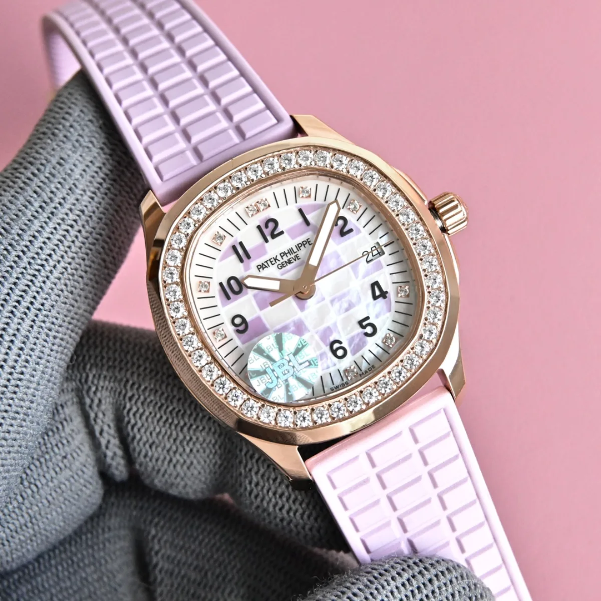 Patek Philippe Aquanaut Mechanical Watch Pink Rubber - Super Clone Replica Edition