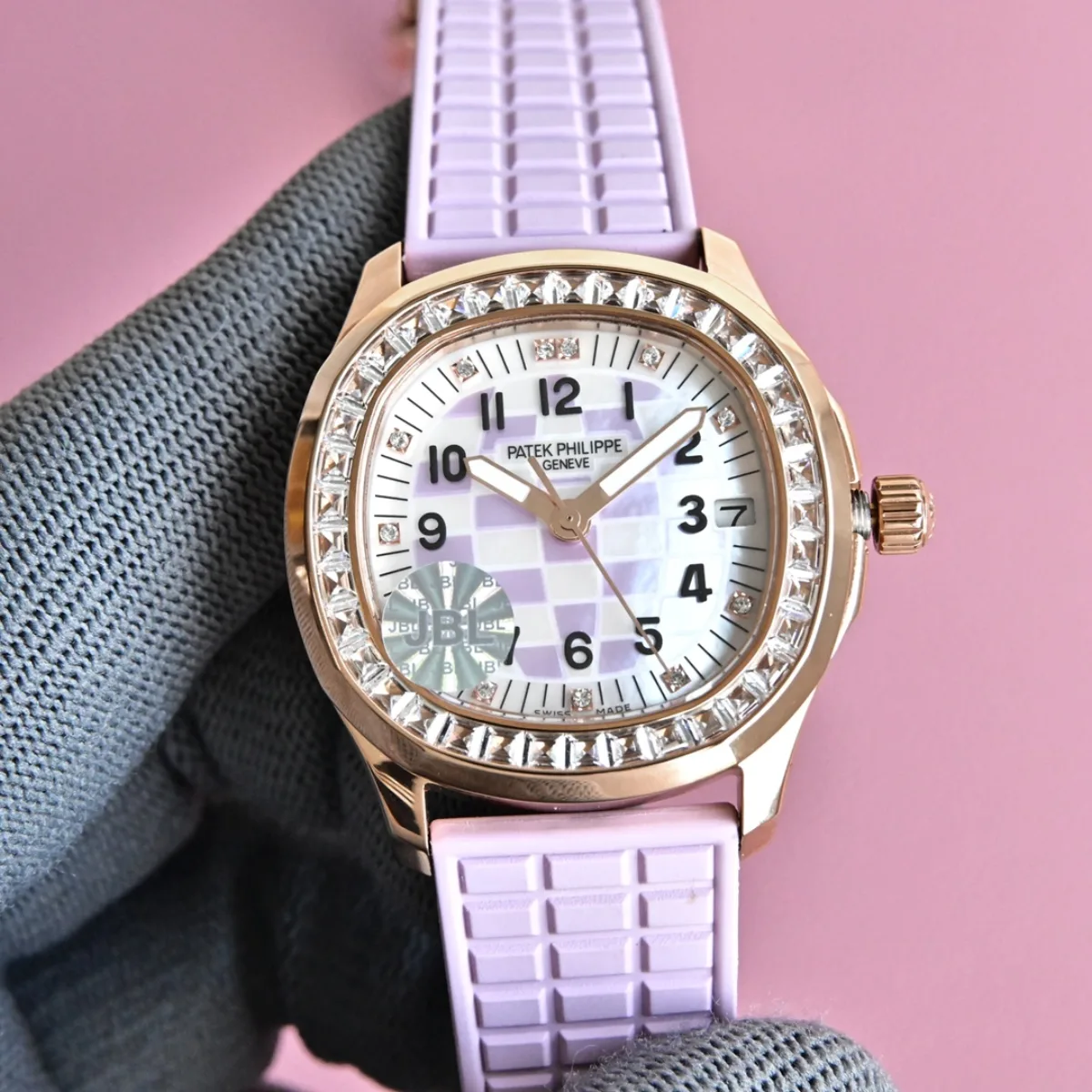 Patek Philippe Aquanaut Mechanical Watch Pink Rubber - Super Clone Replica Edition