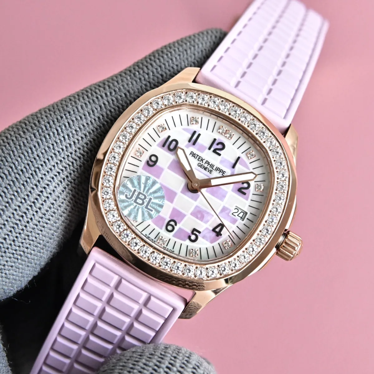 Patek Philippe Aquanaut Mechanical Watch Pink Rubber - Super Clone Replica Edition