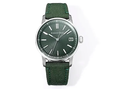 JH Factory Audemars Piguet CODE 11.59 Green Woven Strap Super Clone Replica Watch