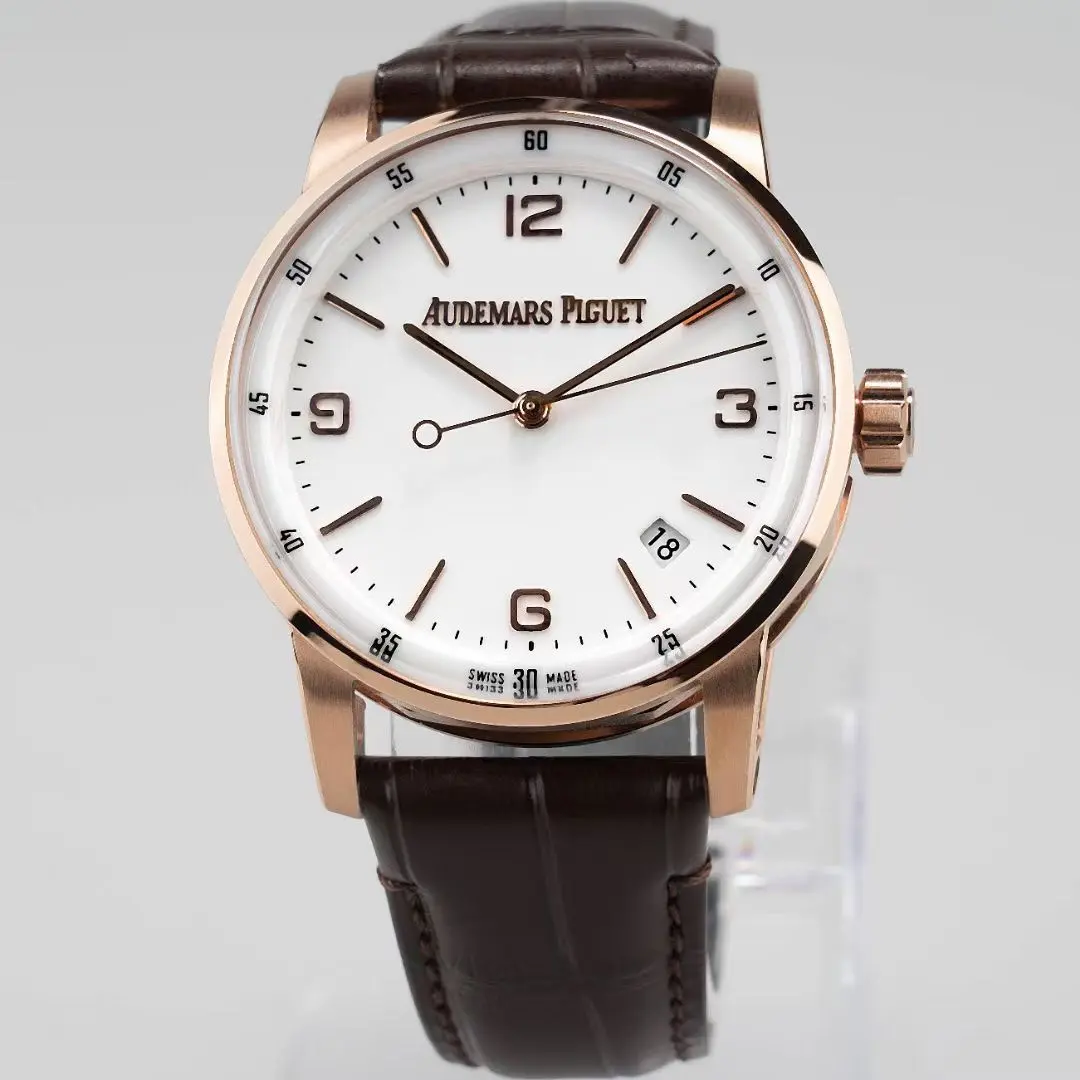 JF Factory Audemars Piguet Code 11.59 White Dial Brown Leather - Premium Super Clone Watch Replica