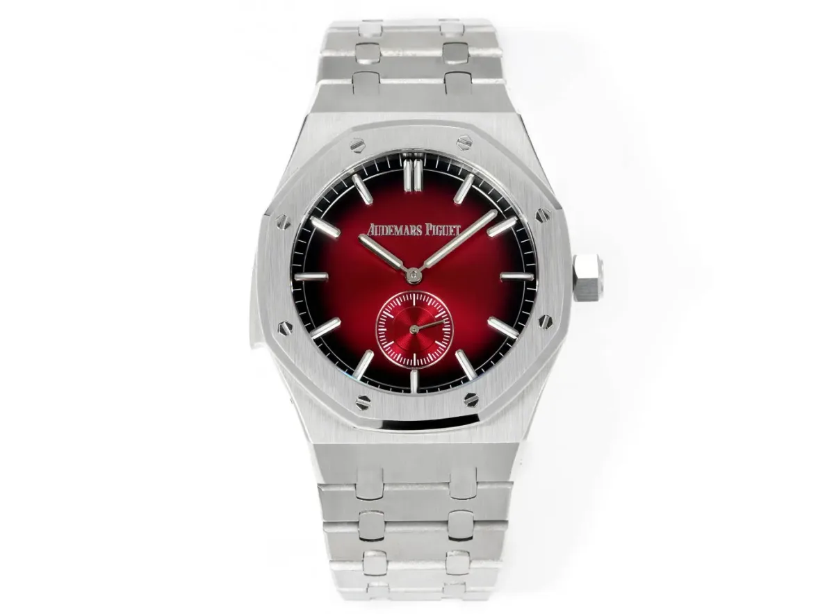 V9 Factory Audemars Piguet Royal Oak 26591IP Red Dial Steel Super Clone Replica Watch