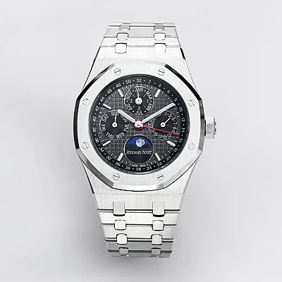OM Factory Audemars Piguet Royal Oak Perpetual Calendar Blue Dial Stainless Steel Super Clone Watch - Premium Replica
