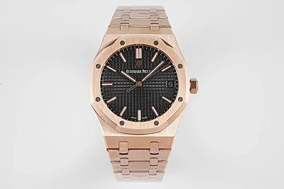 BBR Factory Audemars Piguet Royal Oak 15500 Rose Gold Black Dial Super Clone Watch