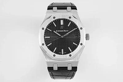OM Factory Audemars Piguet Royal Oak 15500 Black Leather Super Clone Watch