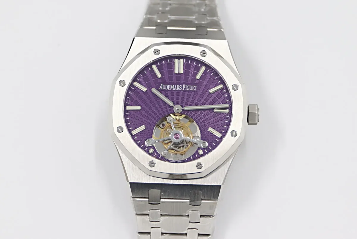 TWA Factory Audemars Piguet Royal Oak Tourbillon Purple Dial Super Clone Watch