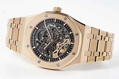 KZ Factory Audemars Piguet Royal Oak Offshore 15407ST Rose Gold Skeleton Super Clone Watch - Premium Replica
