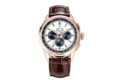 KOR Factory Breitling Premier B25 Chronograph Rose Gold Brown Leather - Super Clone Luxury Watch