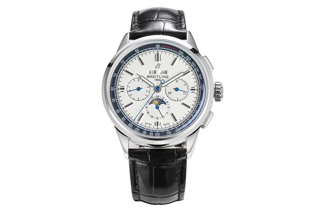 JF Factory Breitling Premier B25 White Dial Black Leather - Super Clone Luxury Watch