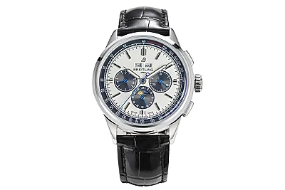 V7 Factory Breitling Premier B25 Chronograph Blue Dial Leather - Super Clone Watches
