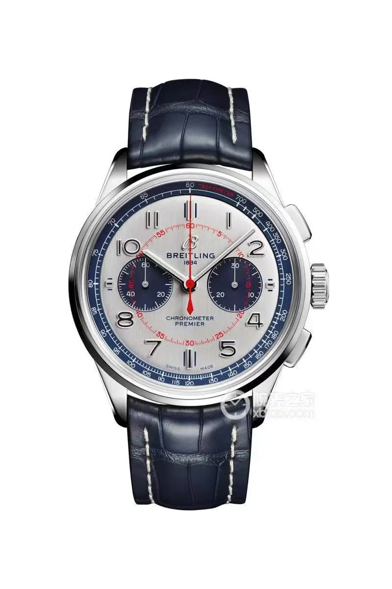 OM Factory Breitling Premier B01 Chronograph Blue Leather - Super Clone Watch Replica