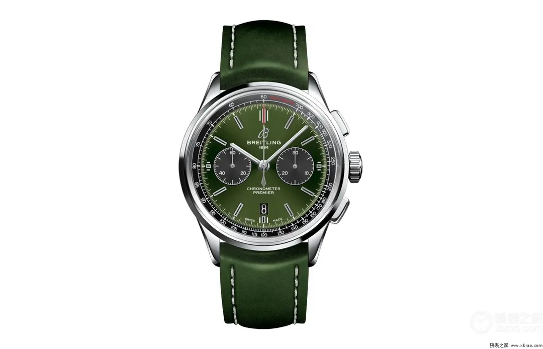 V9 Factory Breitling Premier B01 Chronograph Green Leather - Super Clone Watch Masterpiece