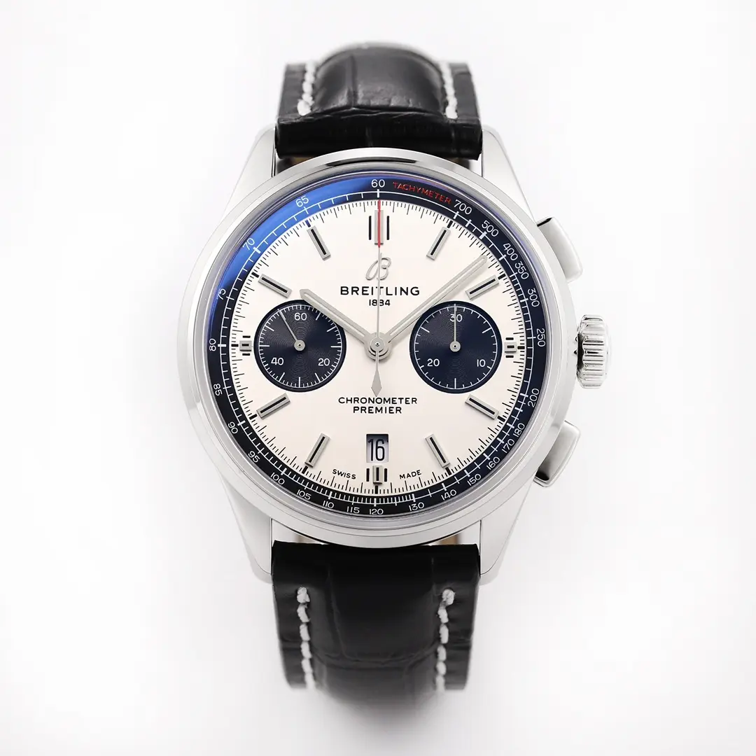 GF Factory Breitling Premier B01 Chronograph White Black - Super Clone Luxury Watch