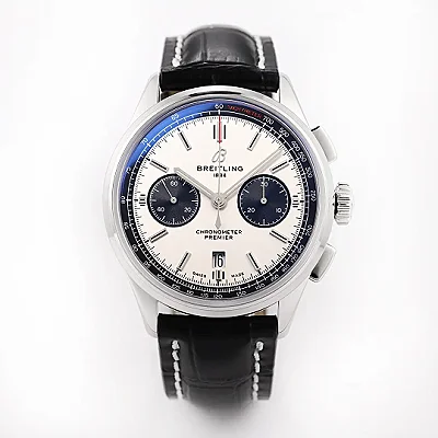 V7 Factory Breitling Premier B01 Chronograph White Black - Super Clone Luxury Watch