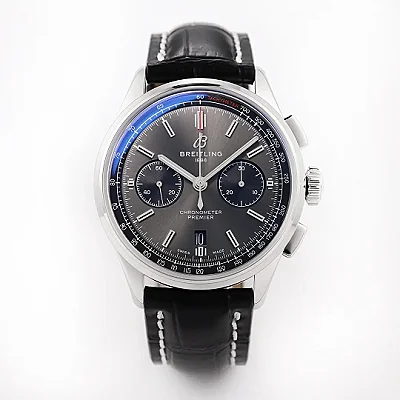 OM Factory Breitling Premier B01 Chronograph Grey Dial - Super Clone Luxury Watch