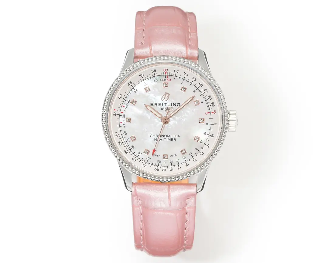 KOR Factory Breitling Navitimer Automatic Pink Leather - Super Clone Watch Masterpiece