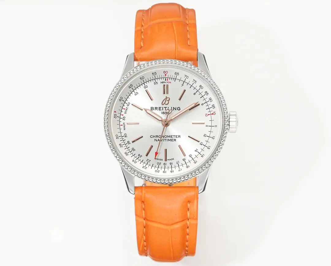 GF Factory Breitling Navitimer Automatic Orange Leather - Super Clone Watch
