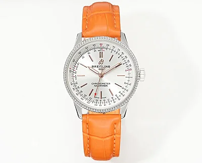 GF Factory Breitling Navitimer Automatic Orange Leather - Super Clone Watch