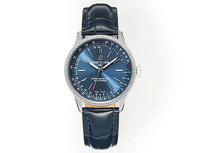OM Factory Breitling Navitimer Automatic Blue Leather - Super Clone Watch Replica