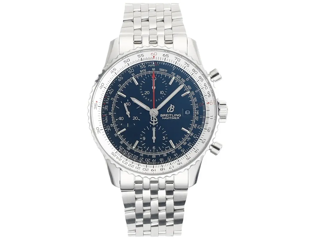 JF Factory Breitling Navitimer Chronograph Blue Dial Steel - Premium Super Clone Watch
