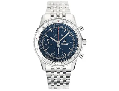 OM Factory Breitling Navitimer Chronograph Blue Dial Steel - Premium Super Clone Watch