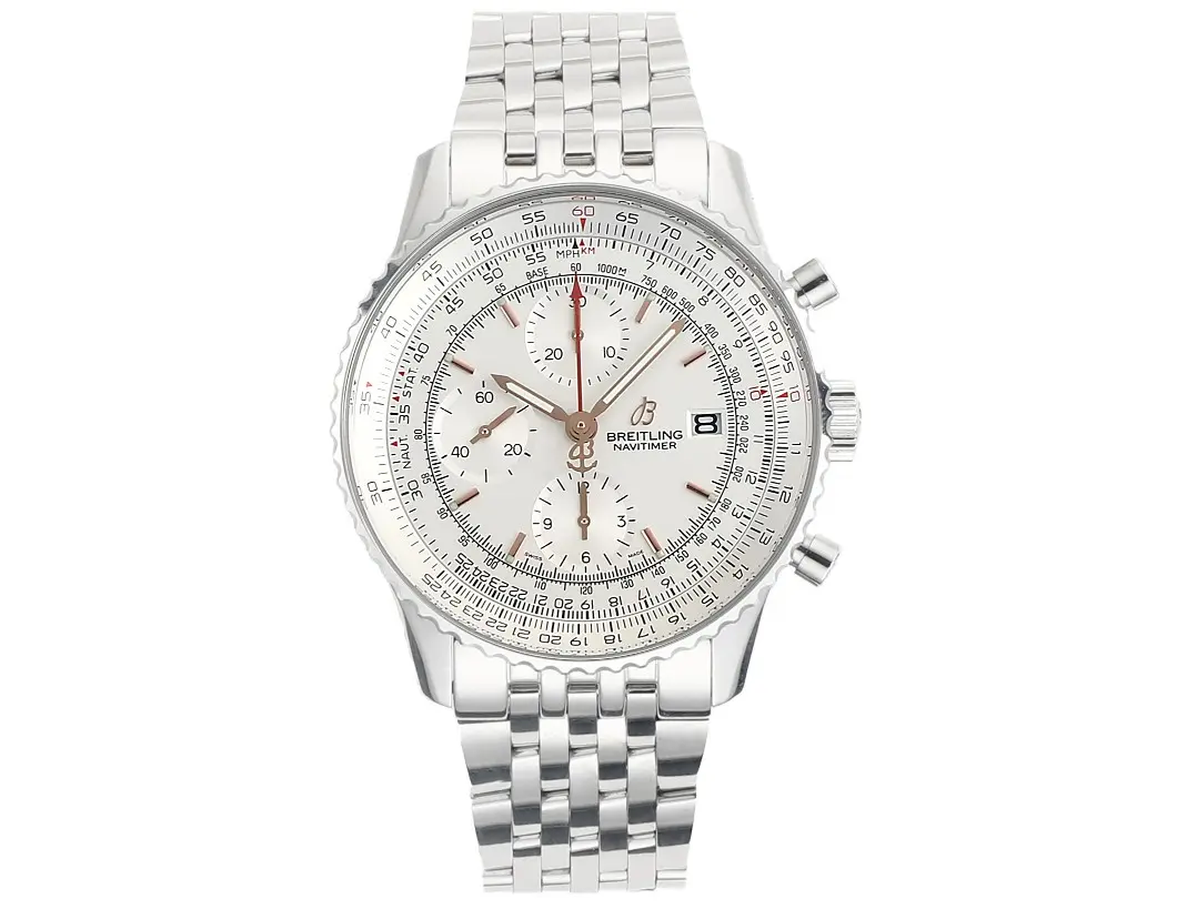 KOR Factory BLS Navitimer Chronograph Silver Stainless Steel - Super Clone Breitling Replica Watch