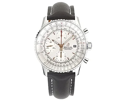 KOR Factory Breitling Navitimer Chronograph Silver Leather - Premium Super Clone Watch