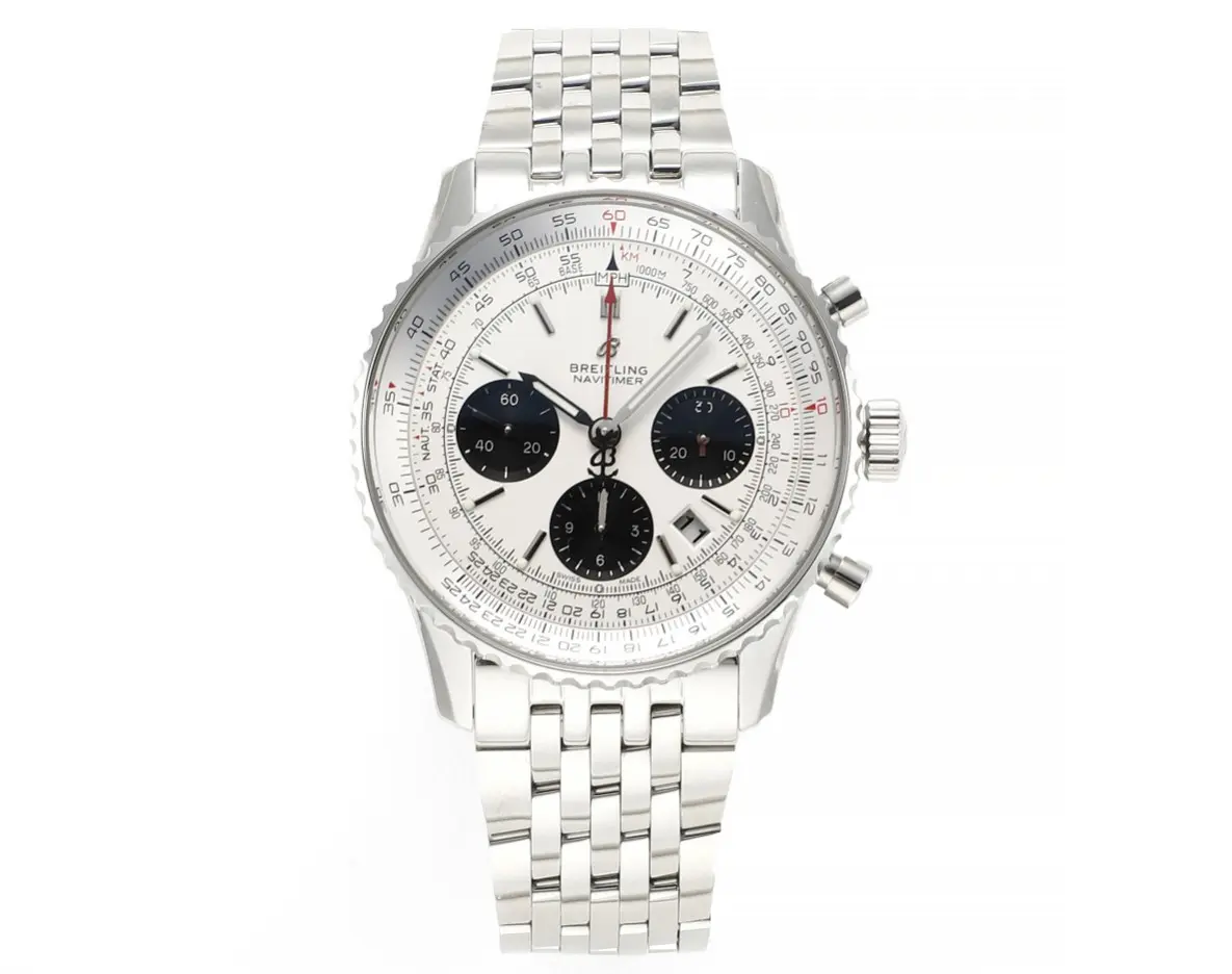 KOR Factory Breitling Navitimer 1 B01 Chronograph Silver - Super Clone Watch