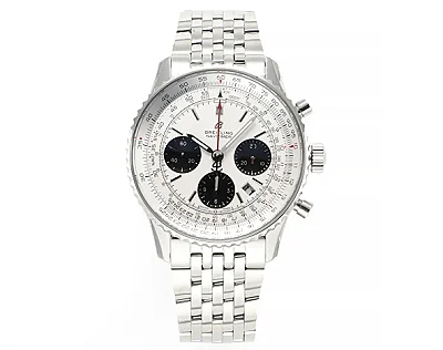 V9 Factory Breitling Navitimer 1 B01 Chronograph Silver - Super Clone Watch