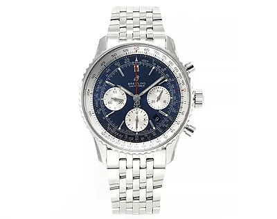 KOR Factory Breitling Navitimer 1 B01 Chronograph Blue Steel - Premium Super Clone Watch