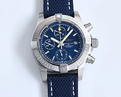 GF Factory Breitling Avenger Chronograph 43 Blue Fabric - Super Clone Watch Replica