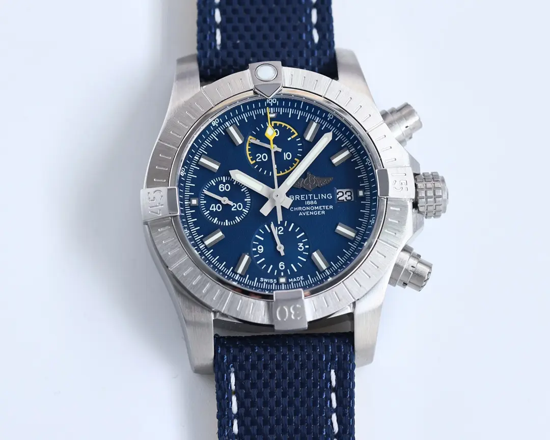 JF Factory Breitling Avenger Chronograph 43 Blue Fabric - Super Clone Watch Replica