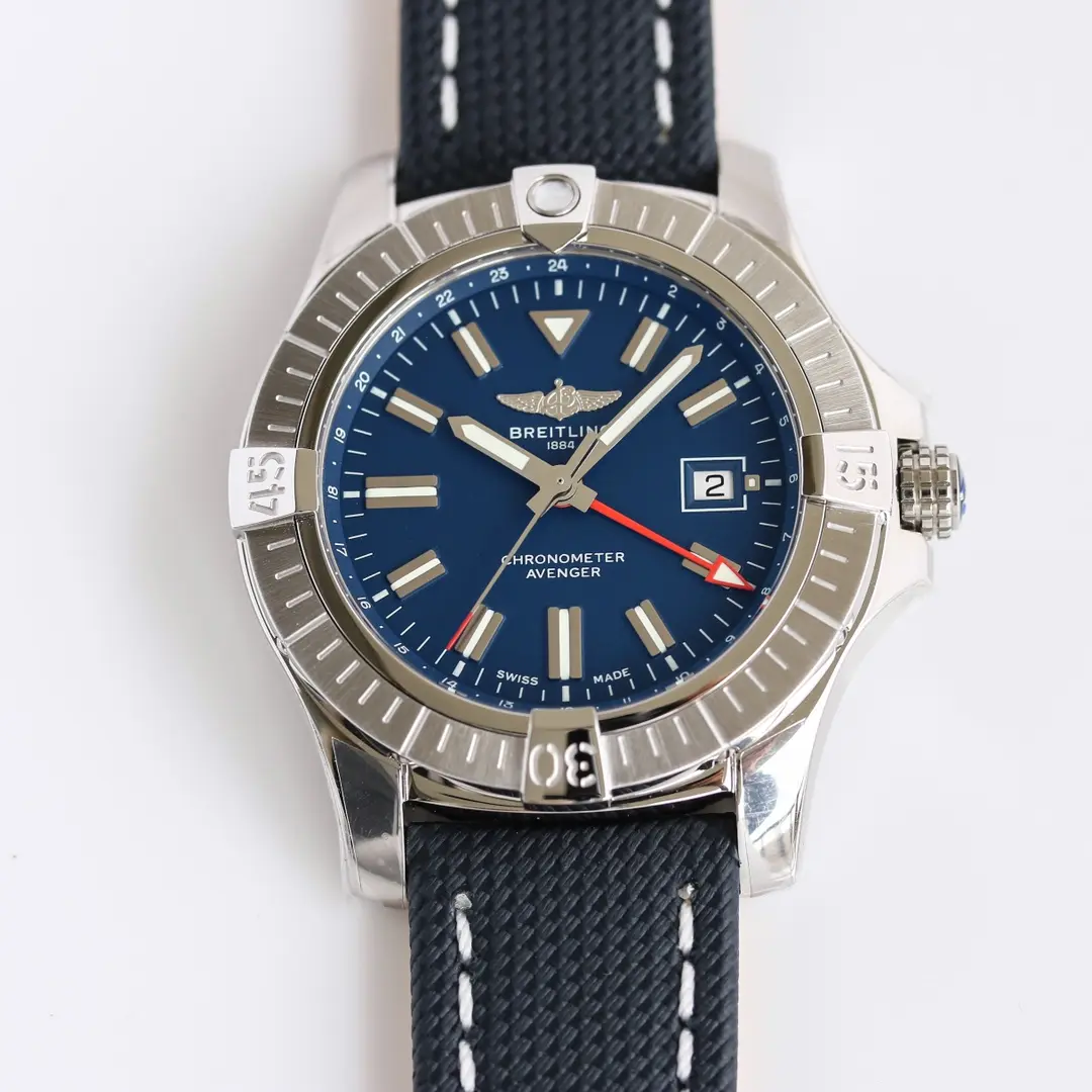 JF Factory Breitling Avenger Automatic GMT 45 Blue Super Clone Replica Watch