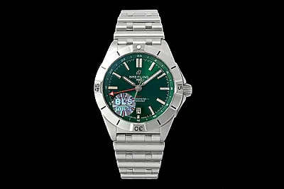 BLS Factory Breitling Superocean Automatic Green Dial Stainless Steel Bracelet Men's Dive Watch