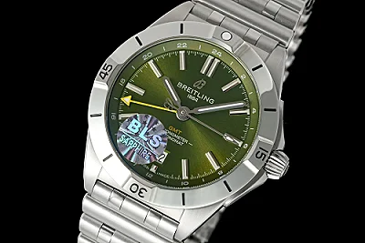 BLS Factory Breitling Superocean Automatic 42 Green Dial Stainless Steel Bracelet Men's Watch
