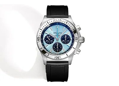 BLS Factory Breitling Chronomat Automatic Chronograph Ice Blue Dial Watch