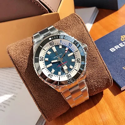 BLS Factory Breitling Superocean Heritage Automatic Blue Dial Men's Dive Watch with Stainless Steel