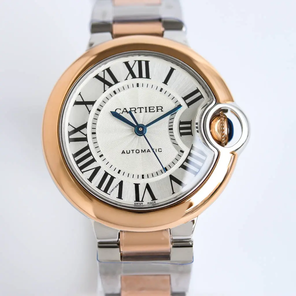3K Factory Cartier Ballon Bleu Automatic Rose Gold Steel Best Replica Watch