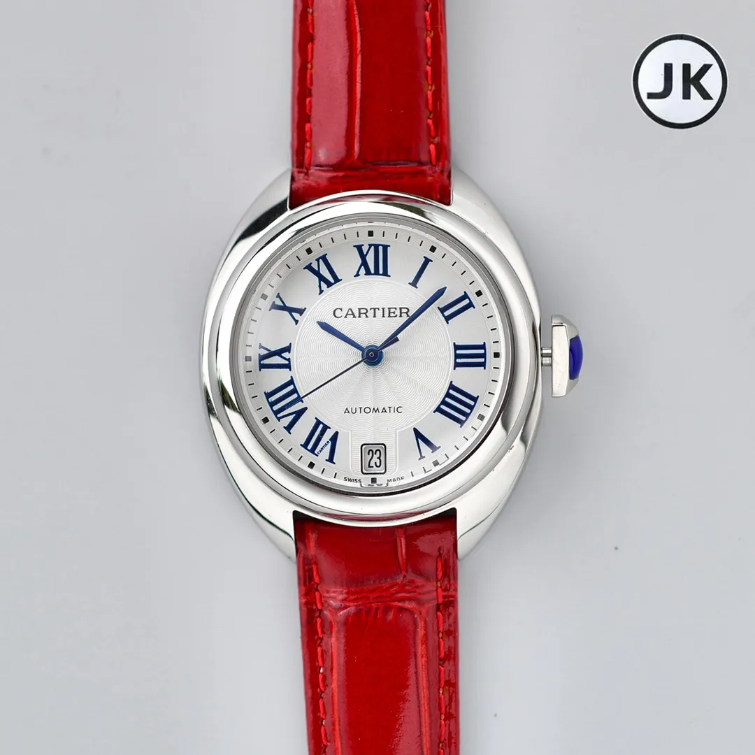 3K Factory Cartier Cle de Cartier Automatic Red Leather - Best Replica Watches