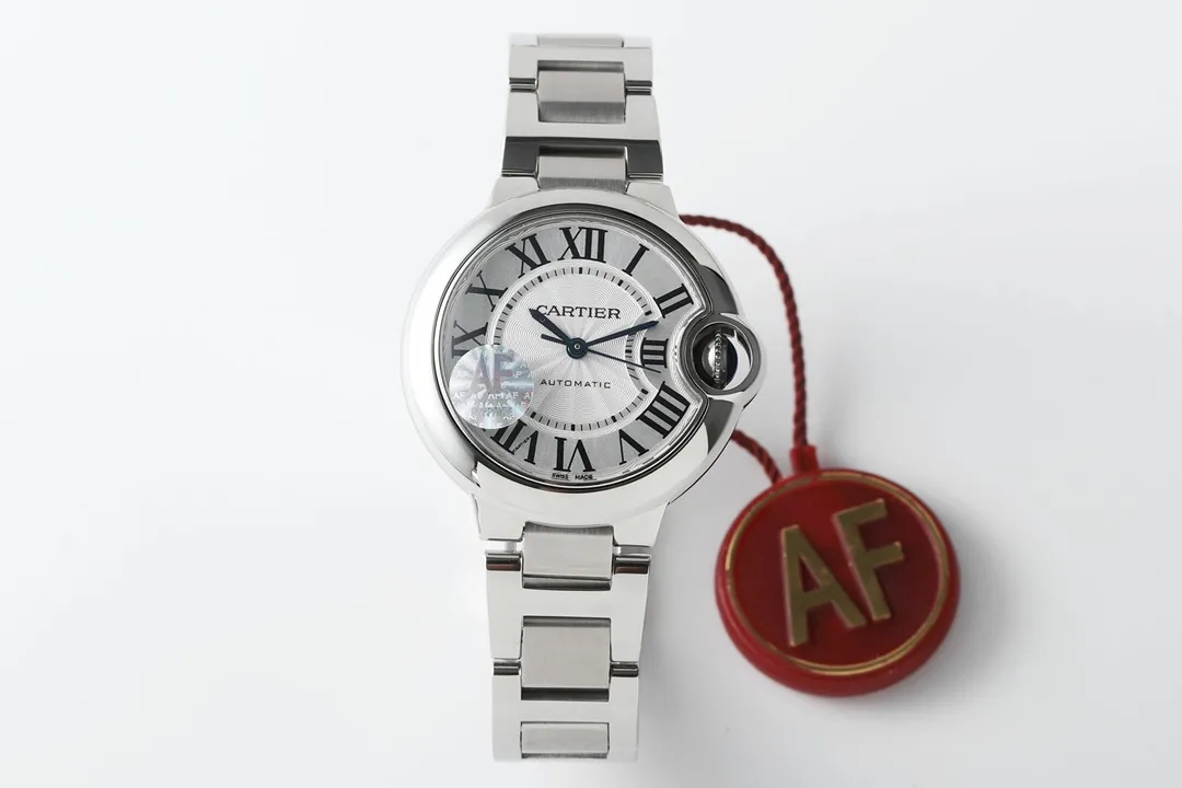 Cartier Ballon Bleu 33mm Silver Replica Watch - Premium Fake Cartier Design