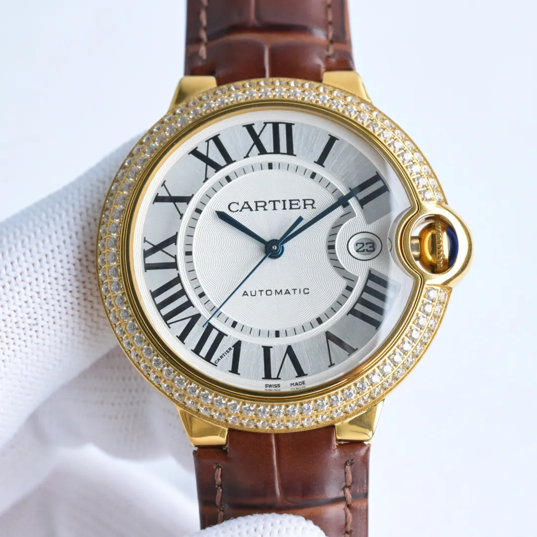 AF Factory Cartier Ballon Bleu Automatic Brown Leather