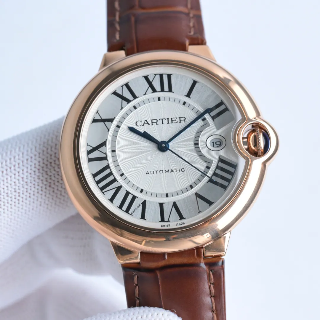 AF Factory Cartier Ballon Bleu Automatic Brown Leather