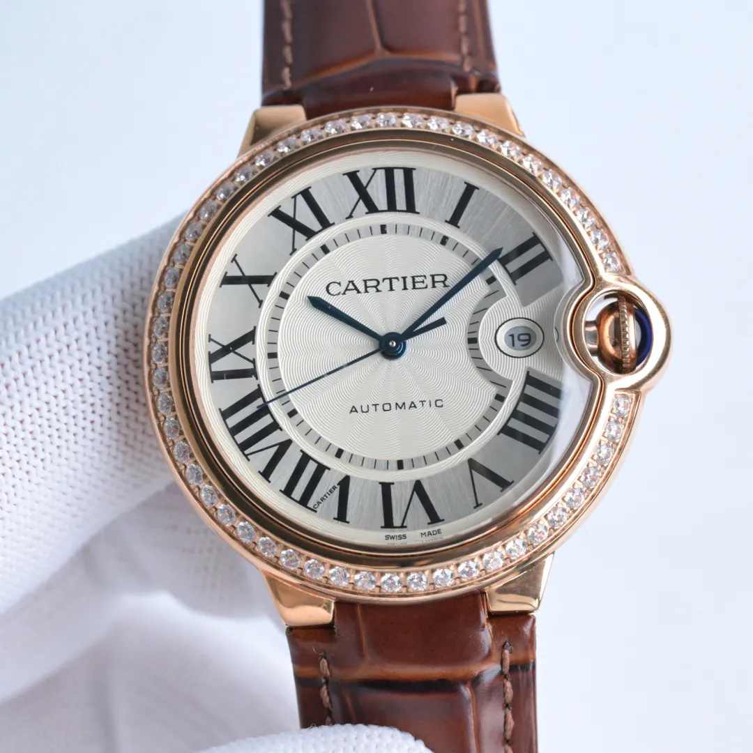 AF Factory Cartier Ballon Bleu Automatic Brown Leather