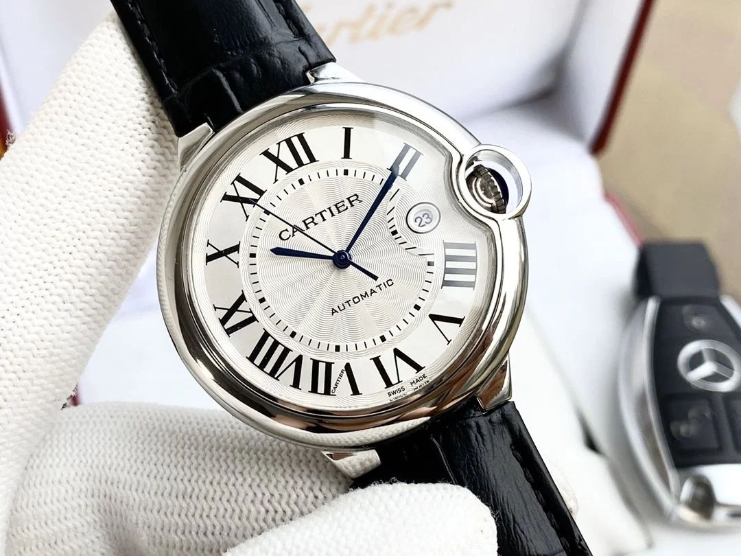 Cartier Ballon Bleu 42mm Automatic Leather Strap