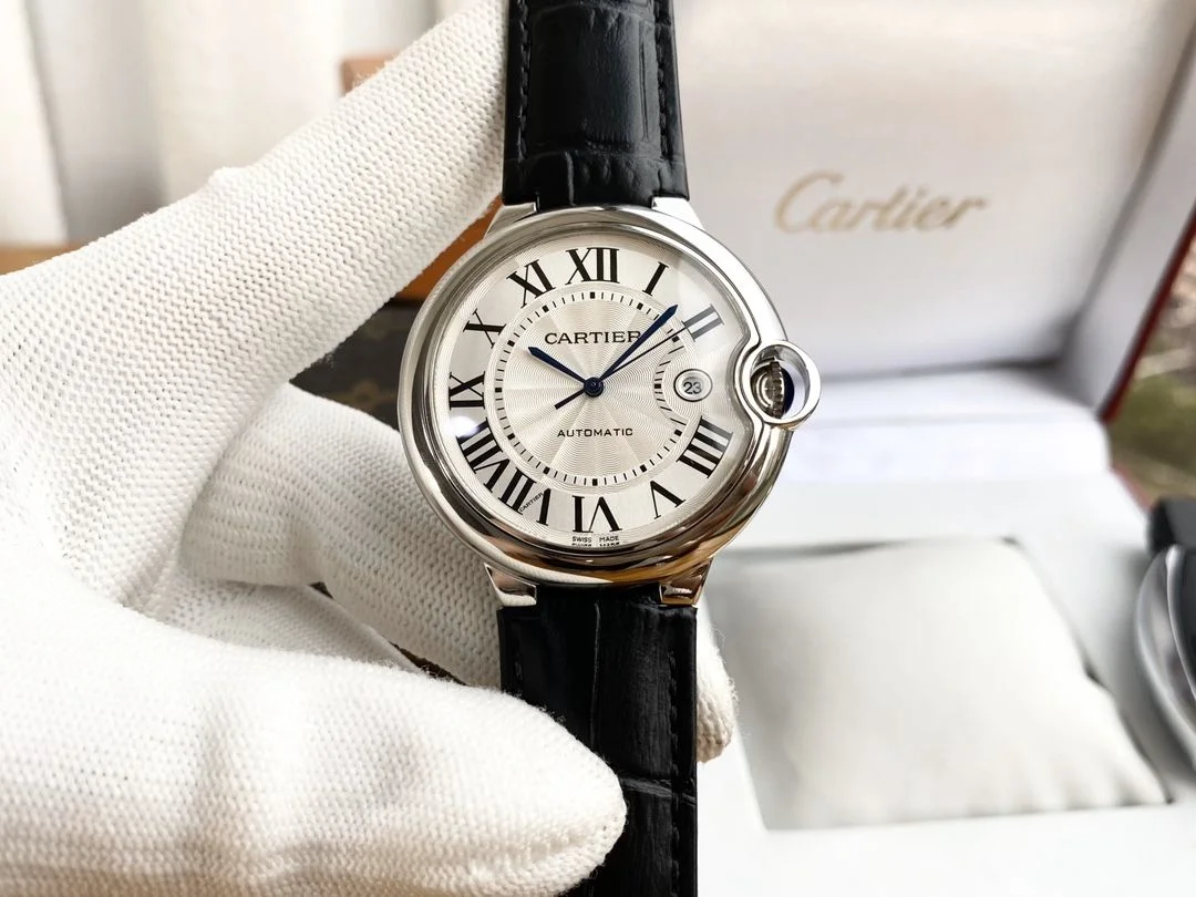 Cartier Ballon Bleu 42mm Automatic Leather Strap