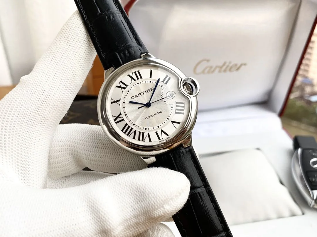 Cartier Ballon Bleu 42mm Automatic Leather Strap