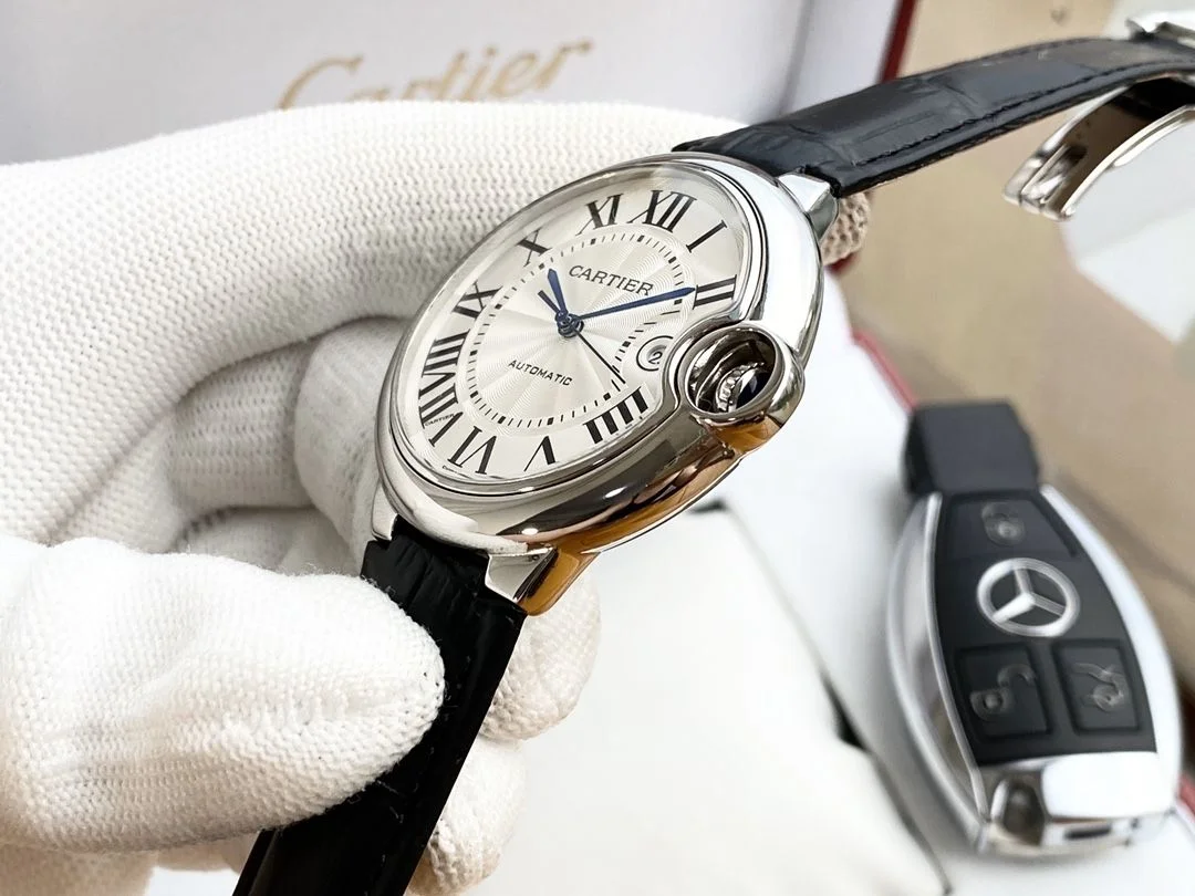 Cartier Ballon Bleu 42mm Automatic Leather Strap