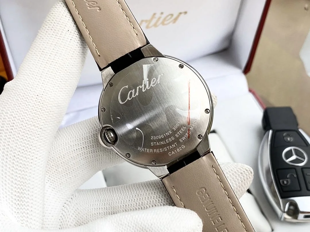 Cartier Ballon Bleu 42mm Automatic Leather Strap