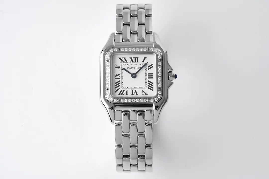 3K Factory Cartier Panthere de Cartier Watch Silver Steel Small 22MM- Top Quality Replica Watch