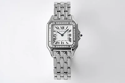 3K Factory Cartier Panthere de Cartier Watch Silver Steel Small 22MM- Top Quality Replica Watch